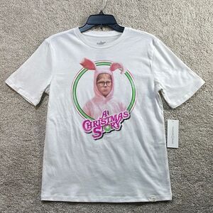 Treasure & Bond NWT Kids’ Cotton Graphic Tee in White Christmas Story Size XL